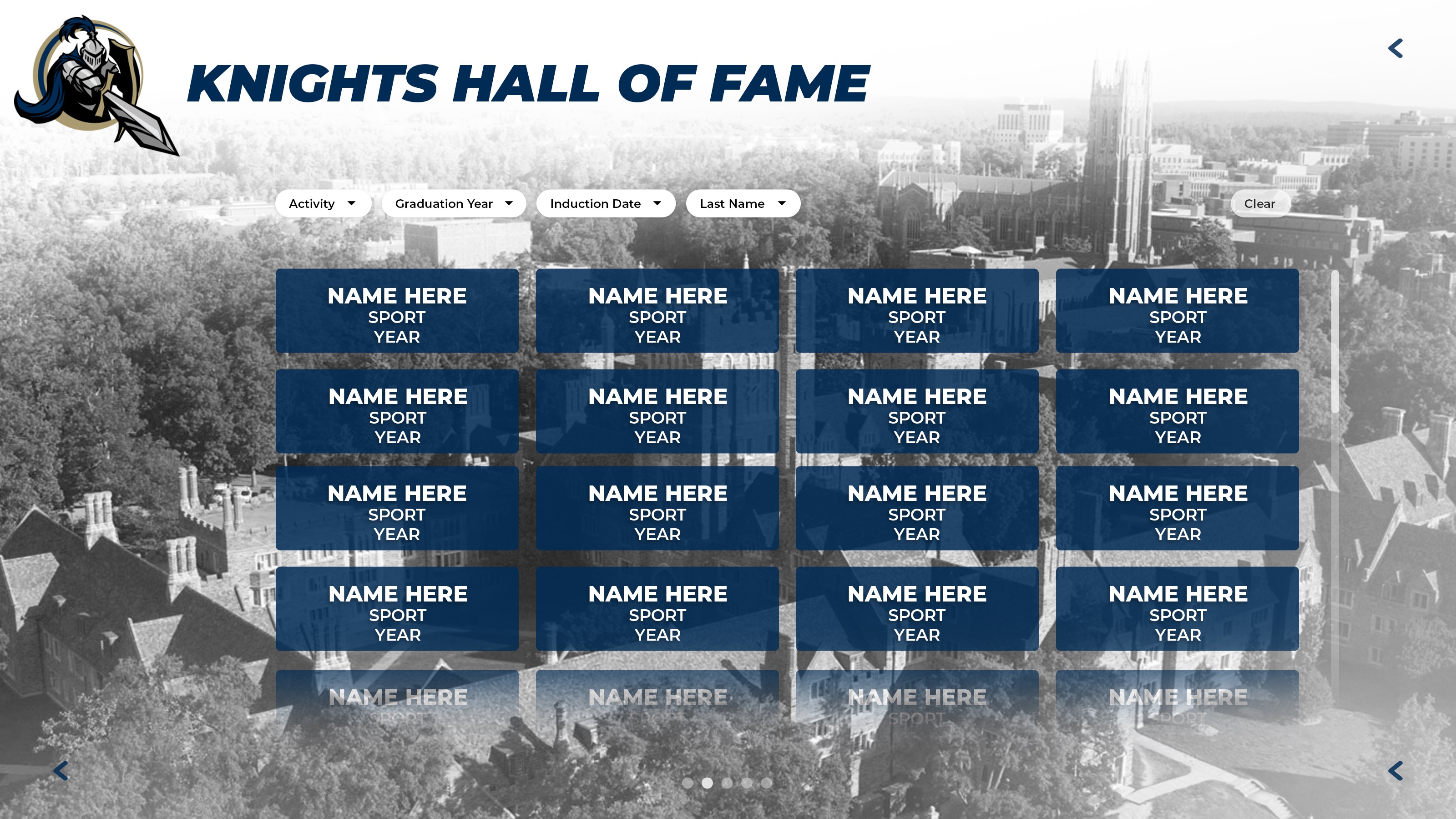 Touchscreen Digital Wall of Fame Interactive Hall of Fame